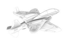 a sketch of a jet