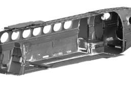 The 3D scanned interior of the aircraft, scanned by Airframe Designs.
