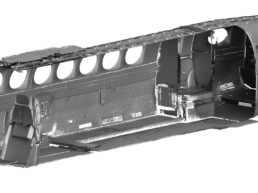 The 3D scanned interior of the aircraft, scanned by Airframe Designs.