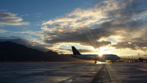 image of plane and sunset for blog  Exploring Stress Analysis Of Aircraft Components